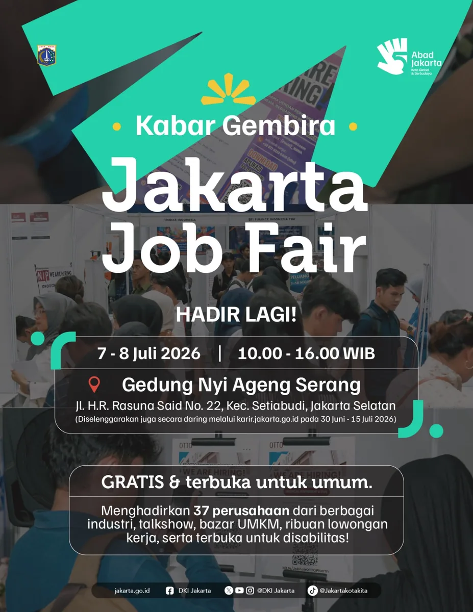 Job Fair Kabupaten Nganjuk 2026 (Suku Dinas TKTE Wilayah Kabupaten Nganjuk Barat) : 7-8 Juli 2026
