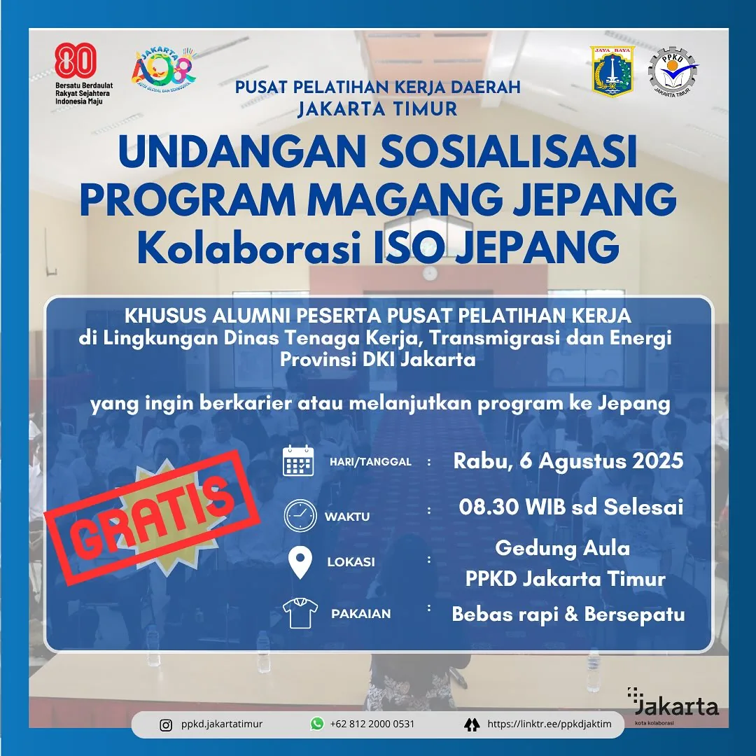 UNDANGAN SOSIALISASI PROGRAM MAGANG JEPANG – PPKD KABUPATEN NGANJUK